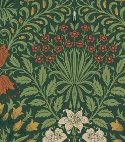 William Morris at Home Vliesbehang - Garden Moss Green - 1000x52
