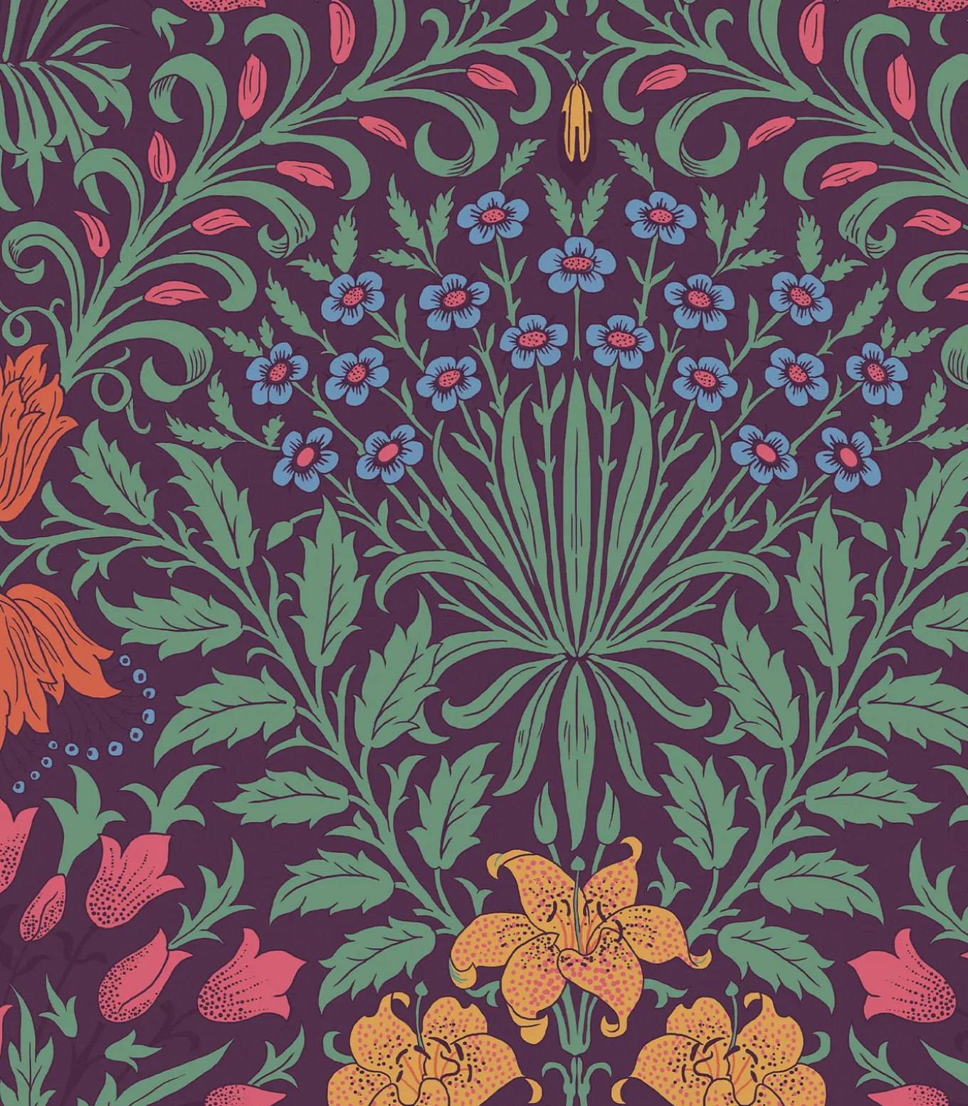 William Morris at Home Vliesbehang - Garden Dewberry - 1000x52