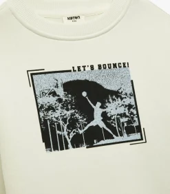 Wit Jongens Sweatshirt Lange Mouwen Bedrukt