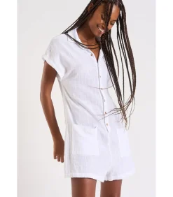 Wit overhemd met korte mouwen NATAL CHERYLL