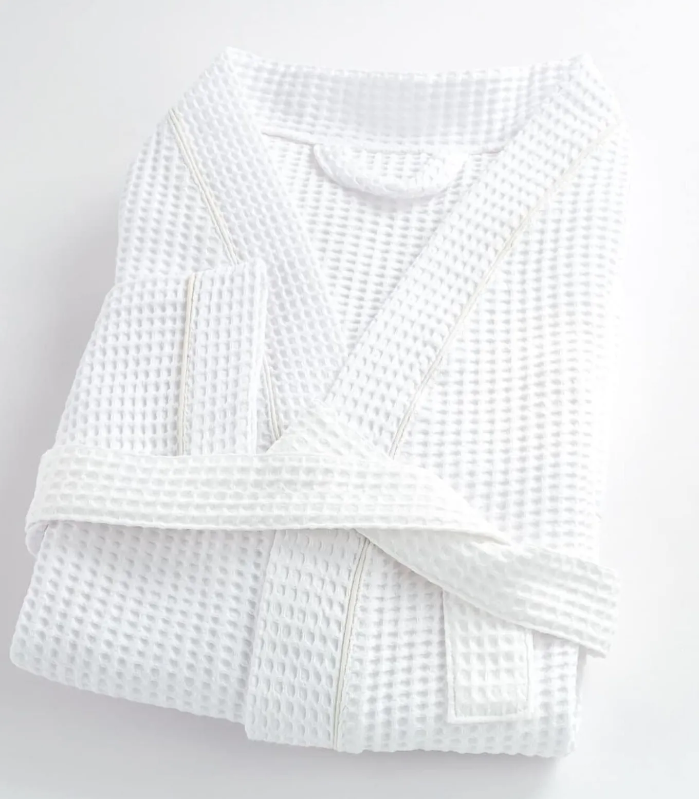 Witte katoenen honingraatbadjas 3xl