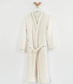 Witte katoenen honingraatbadjas 3xl