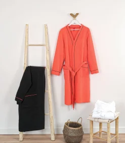 Witte katoenen honingraatbadjas 3xl