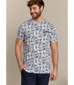 Witte T-shirt met bloemenprint