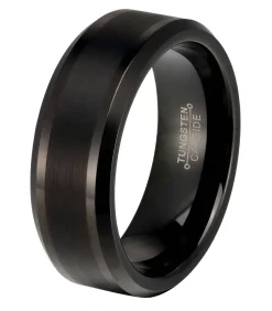 Wolfraam Heren Ring - Tungsten - Zwart