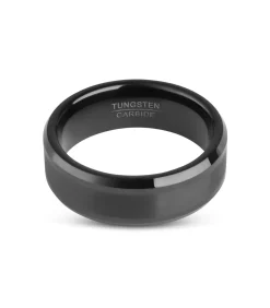 Wolfraam Heren Ring - Tungsten - Zwart