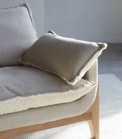 Woodnest - Driezitsbank van massief eiken en linnen