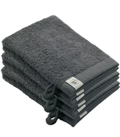 6x Remade Cotton Washandjes Grijs