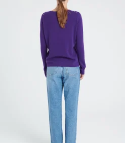 ZAYA 11 Intarsia Peter Pan Collar Trui - 100% kasjmier