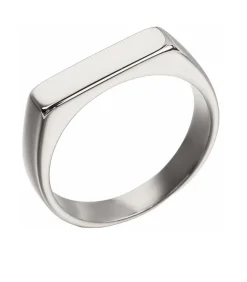 Zegelring Smal - Zilver Kleurig - Staal