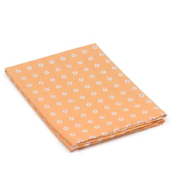 Zijde Pochet Abrikoos Print Flower