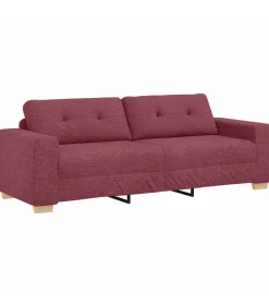 3-Zits Sofa met kussen Wijnrood Stof