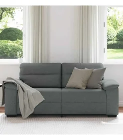 2-zitsbank 140 cm stof donkergrijs