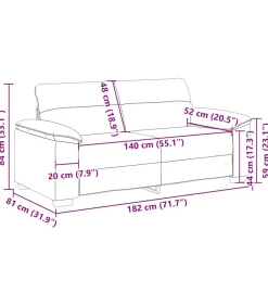 2-zitsbank 140 cm stof donkergrijs