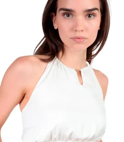 Zomerse satijnen top en broek Satinee Beach