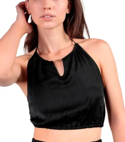 Zomerse satijnen top en broek Satinee Beach