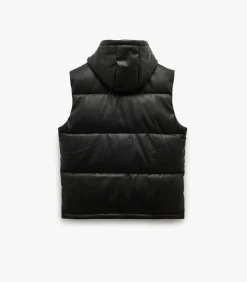 Zwarte Heren Bodywarmer met Capuchon en Zakdetails