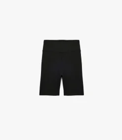 Zwarte Hoge Taille Slanke Sportshort