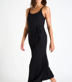 Zwarte maxi-jurk YAQUINA AMARIA