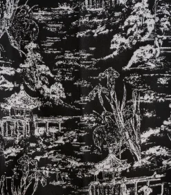 Zwarte sjaal met motief