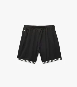 Zwarte Sportkorte Broek Normale Taille Met Zakdetail