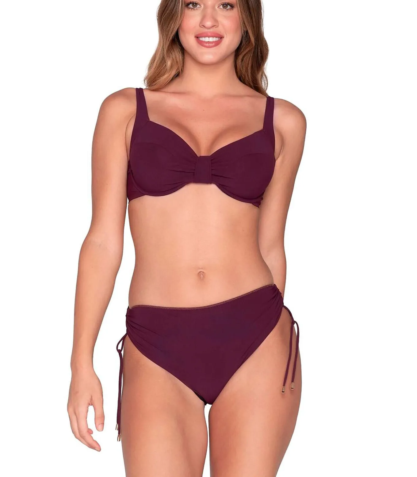 Zwemshortje met gerimpelde zijkanten BLUE SENSE